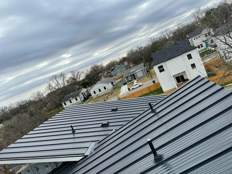 Standing seam metal roof panels with vents for Skylight Repair in Lahaina
